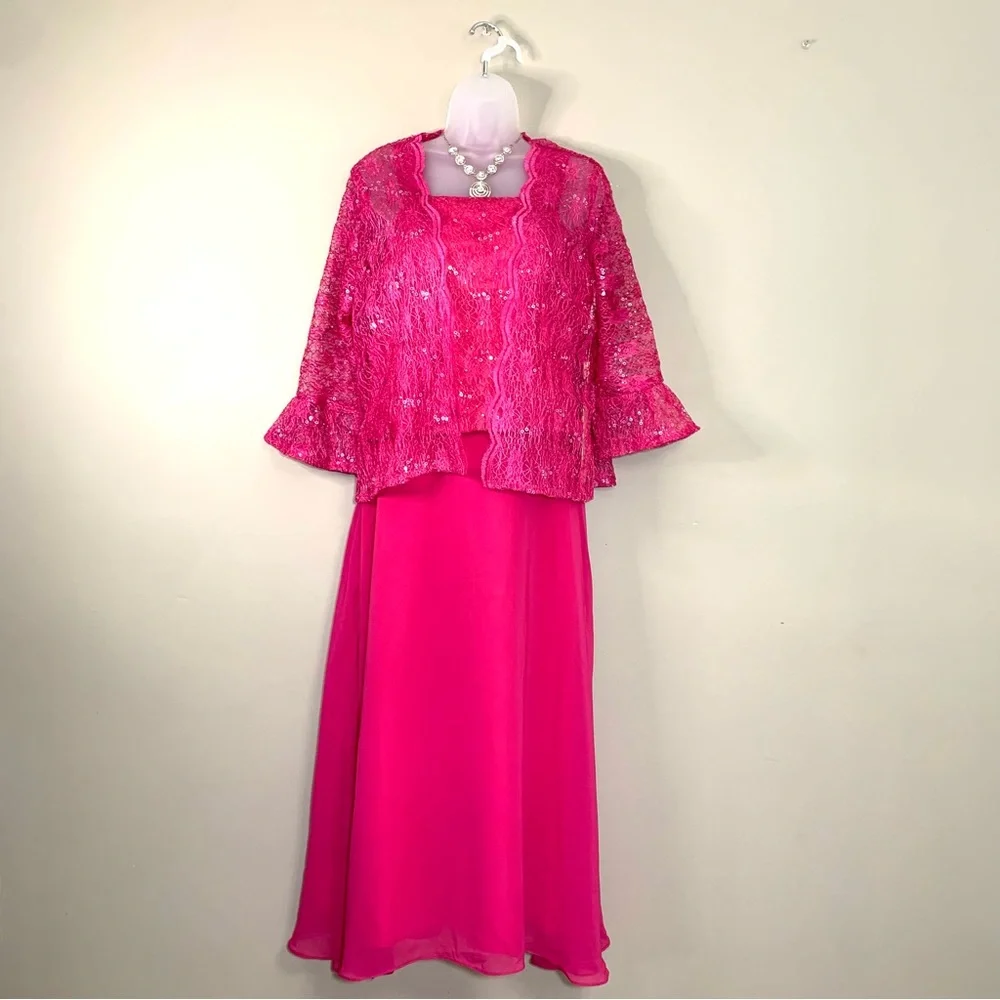 pink sequin mother of the bride dress Sparkly Pink Ruched Long Mermaid Sequin Mother of the Bride Dress with Bow